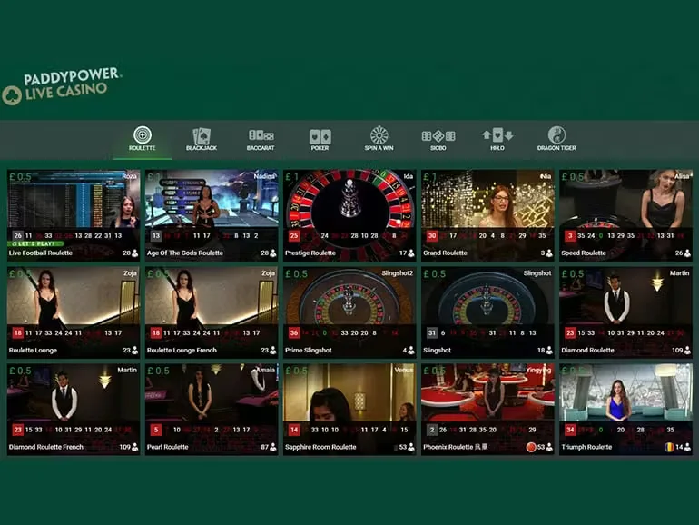 Paddypower Casino Bonus Interface - Screenshot from testing